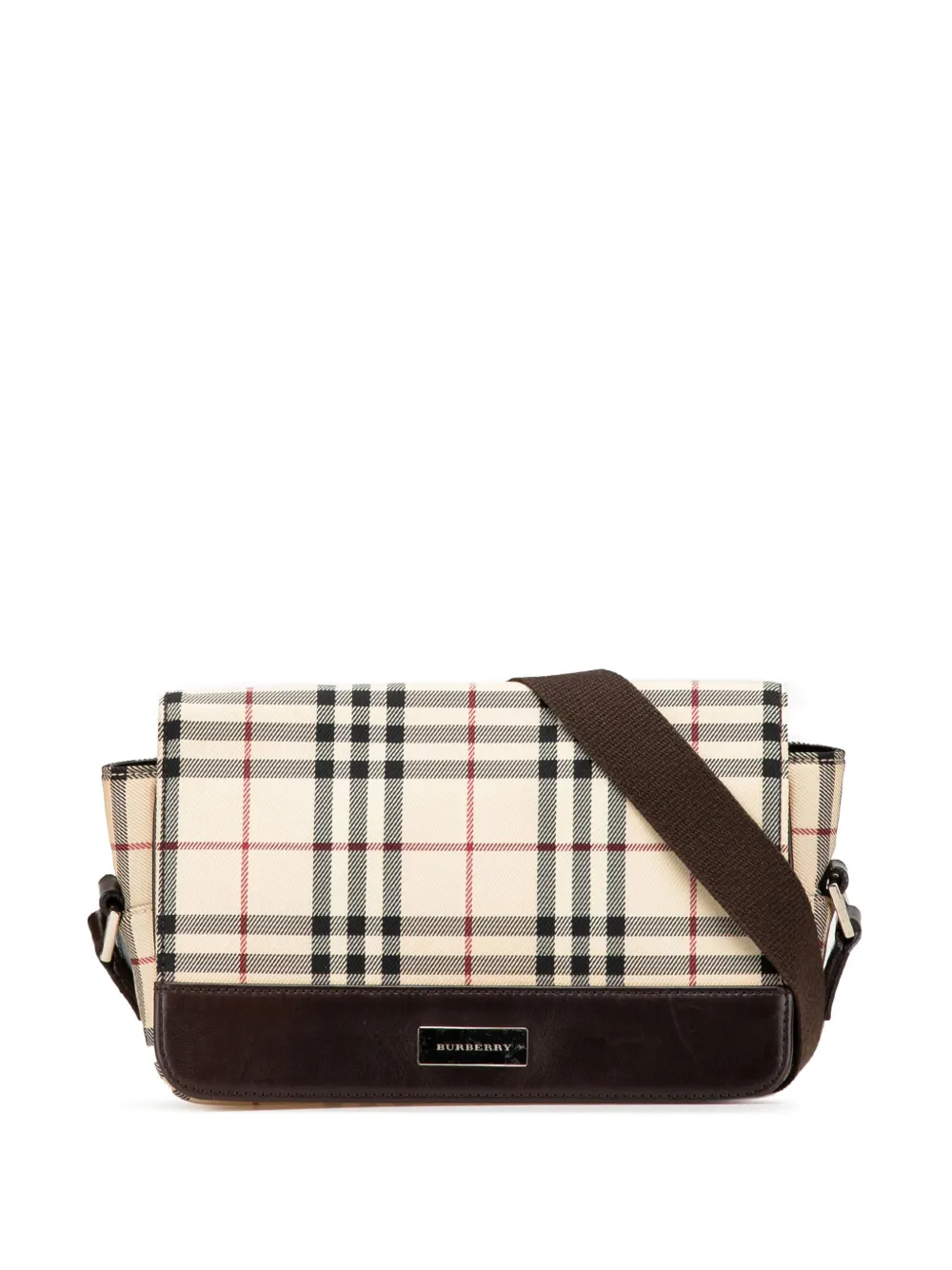 Burberry Pre-Owned 2000-2017 House Check Canvas Flap crossbody bag | Brown | Image 1