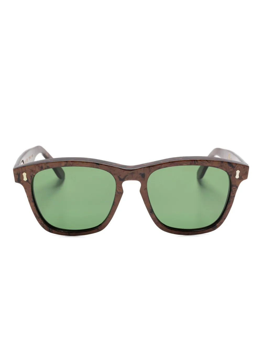 Family Affair Rita marble-effect square-frame sunglasses Bruin