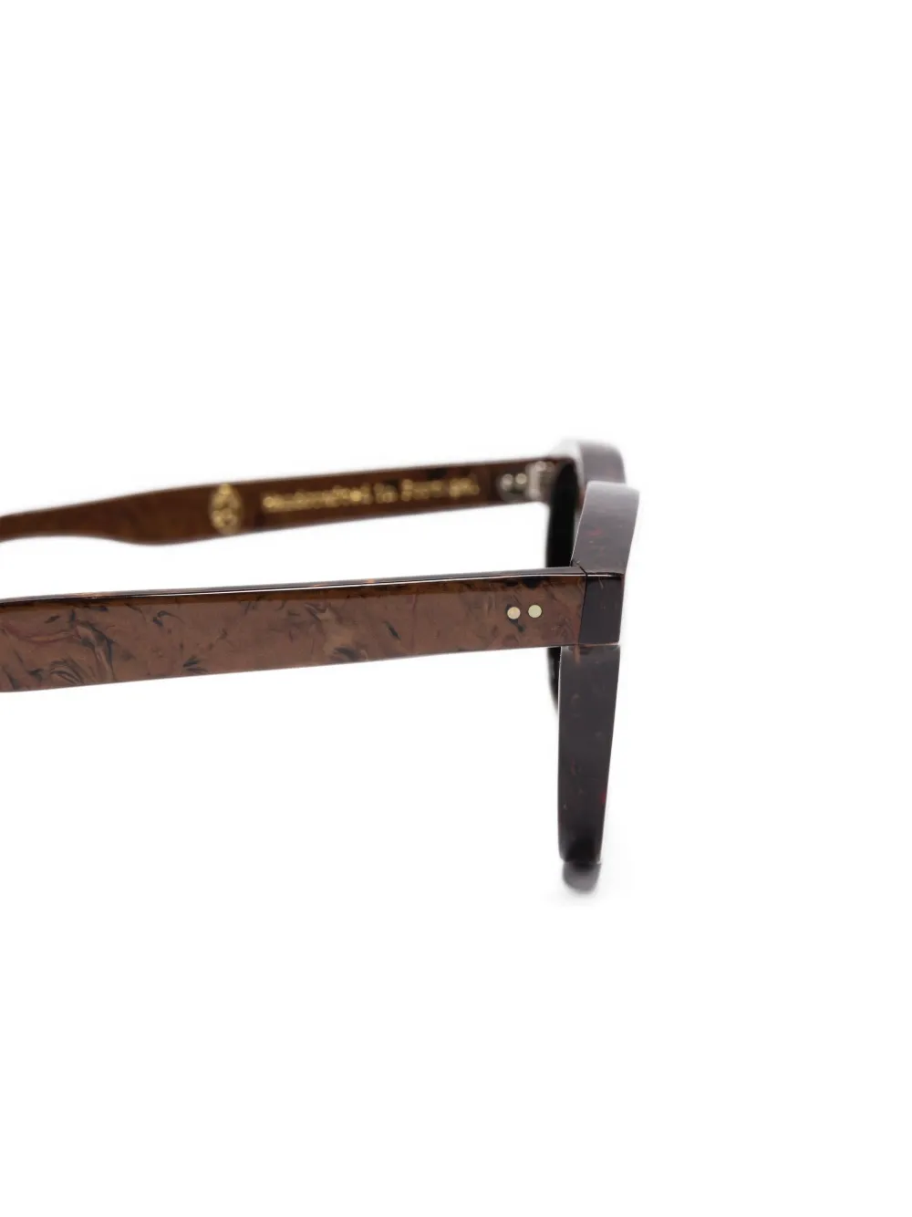Family Affair Rita marble-effect square-frame sunglasses Bruin