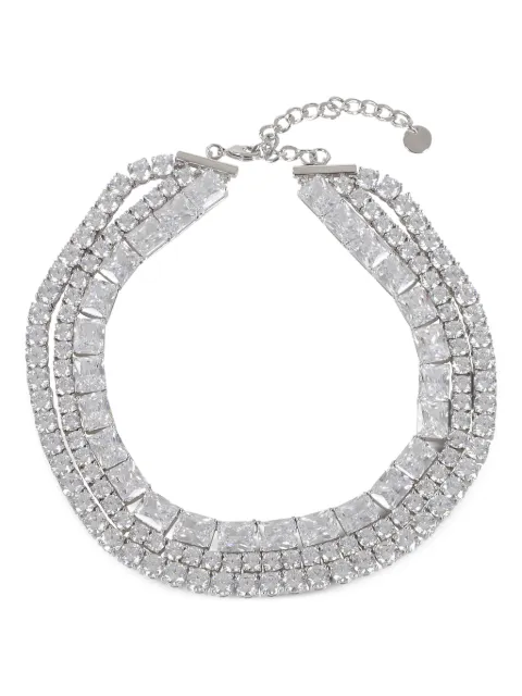 Self-Portrait Multi Crystal chocker necklace
