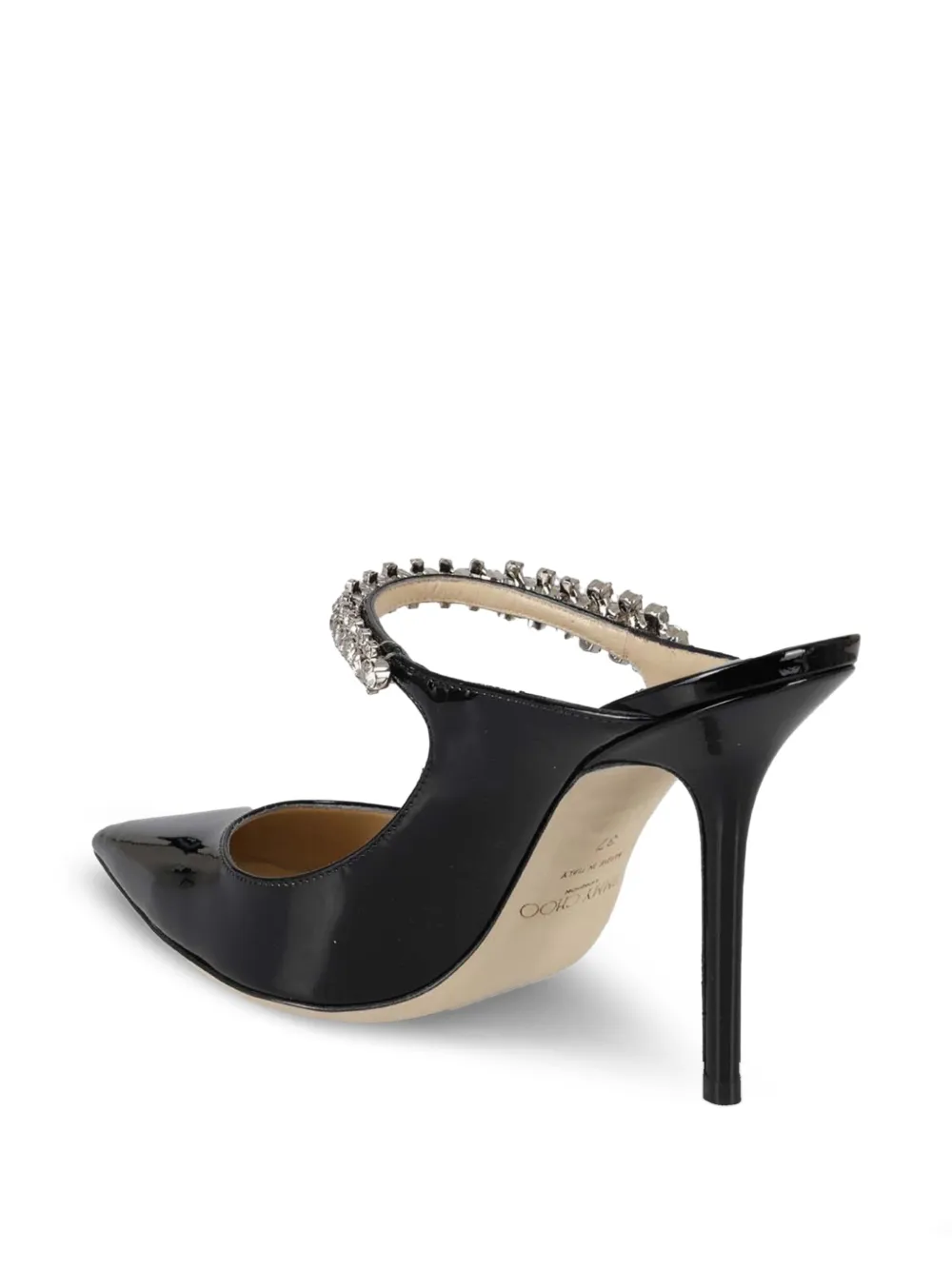 Jimmy Choo Women Bing 100 Crystals Patent Leather Mules