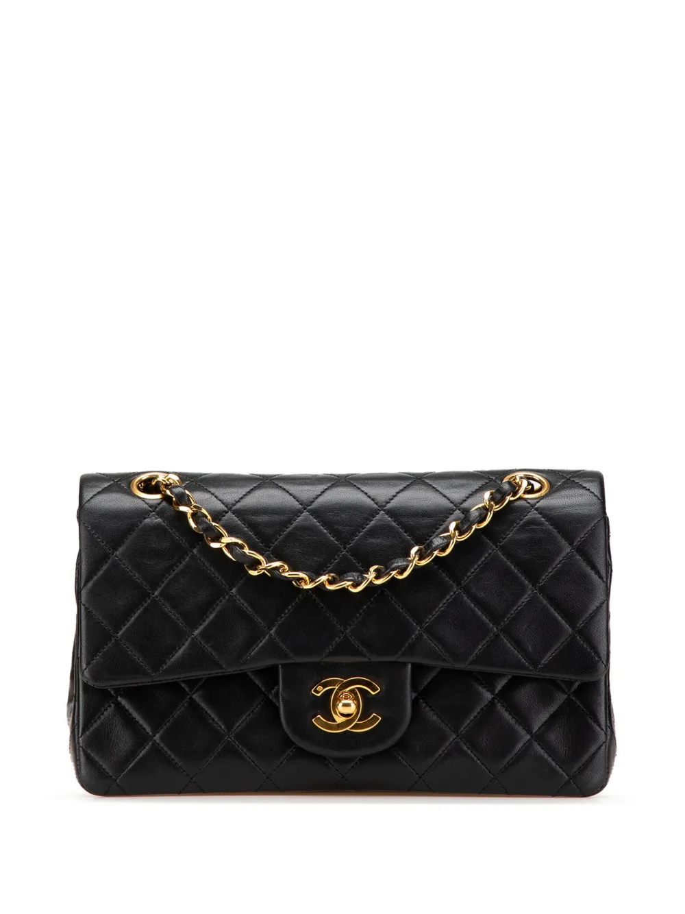 CHANEL Pre-Owned 1989-1991 Small Classic Lambskin Double Flap shoulder bag | Black | Image 1