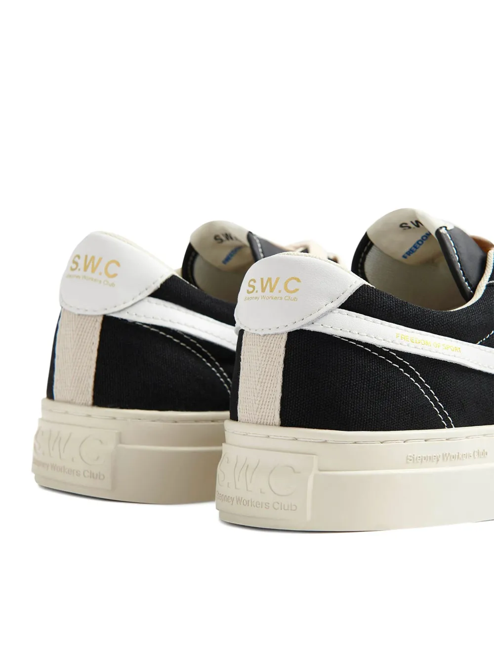 Stepney Workers Club S-Strike panelled low-top sneakers Black