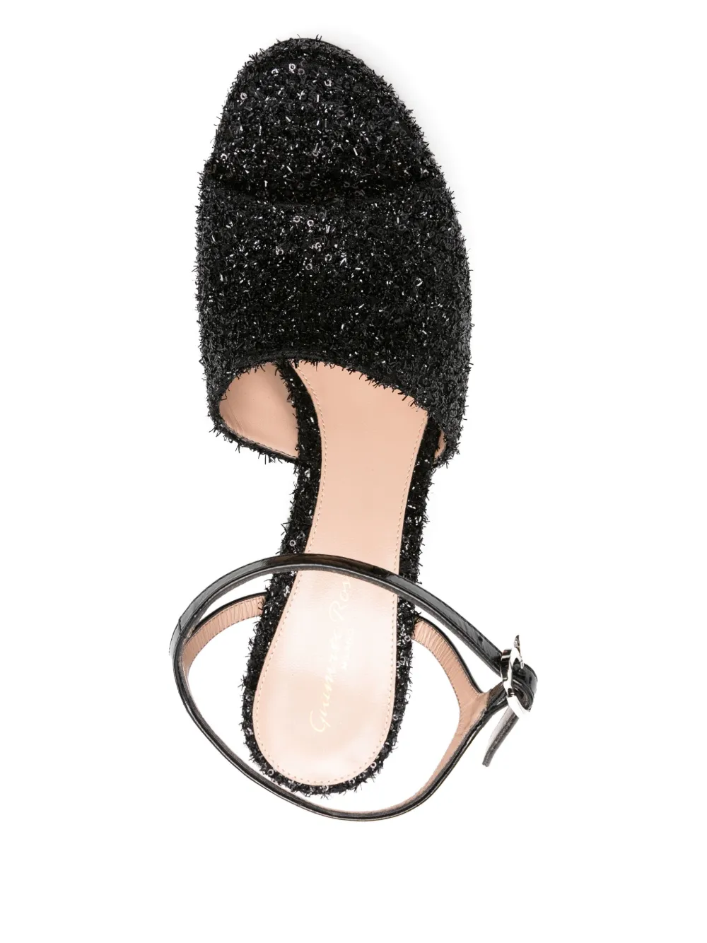 Gianvito Rossi 110 mm sandalen met glitters en hak Zwart