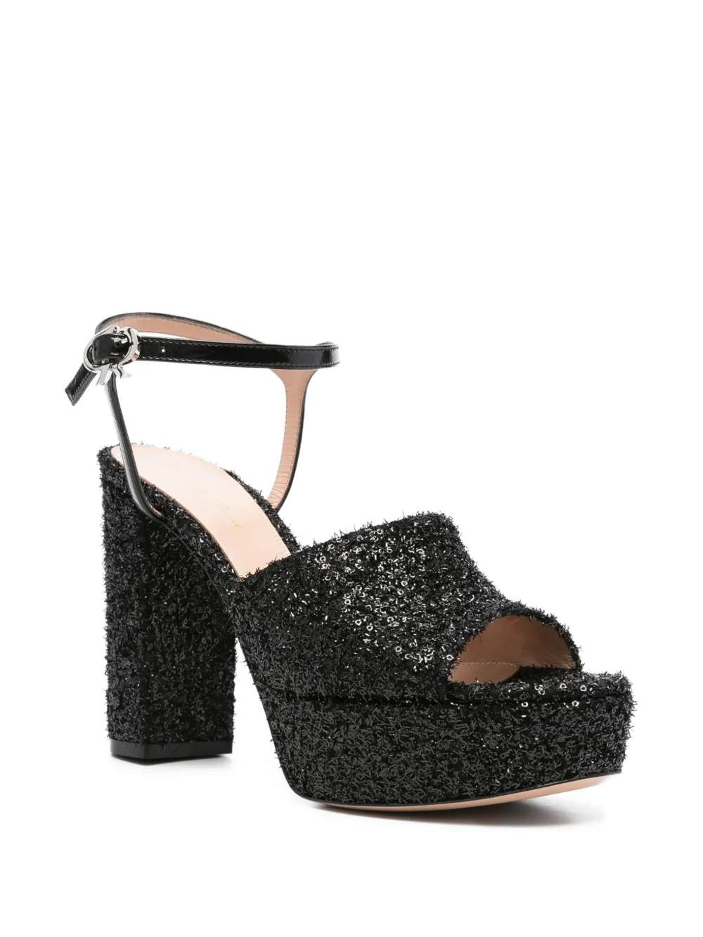Gianvito Rossi 110 mm sandalen met glitters en hak Zwart