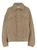 Haikure corduroy button-up jacket - Neutrals