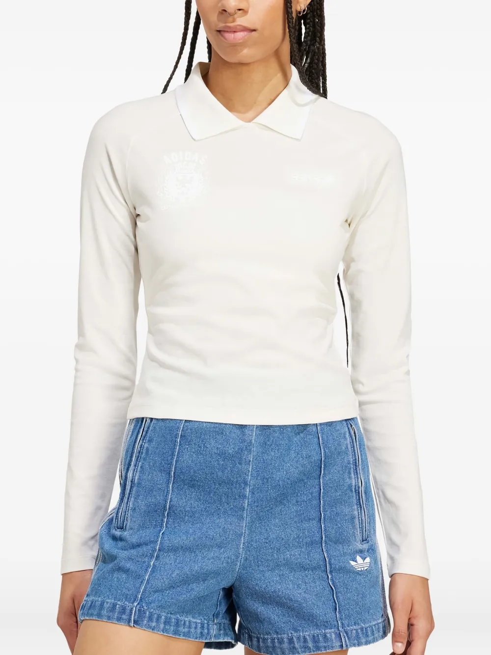 adidas long sleeve polo top | Polo Tops | Image 2