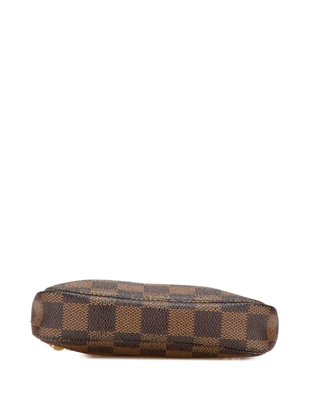 Pre-owned Louis Vuitton 2007 Damier Ebene Mini Pochette Accessoires Handbag In Brown