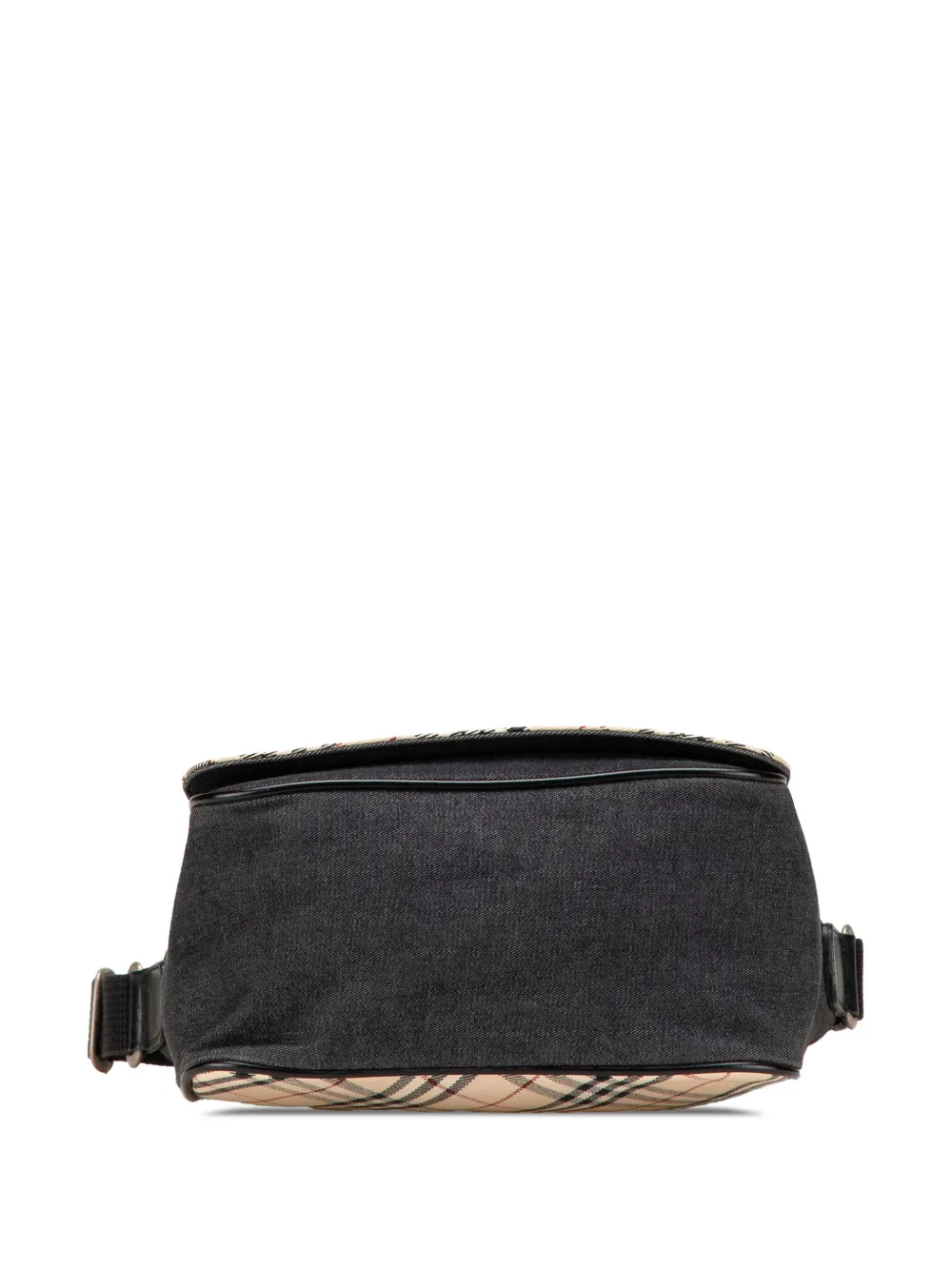 Pre-owned Burberry 2000-2017 Nova Check Canvas And Denim Crossbody Bag