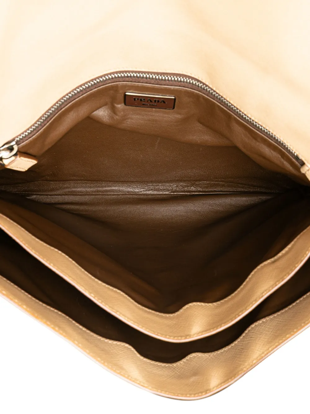 Pre-owned Prada 2013-2024 Bicolor Saffiano Envelope Pushlock Clutch Bag