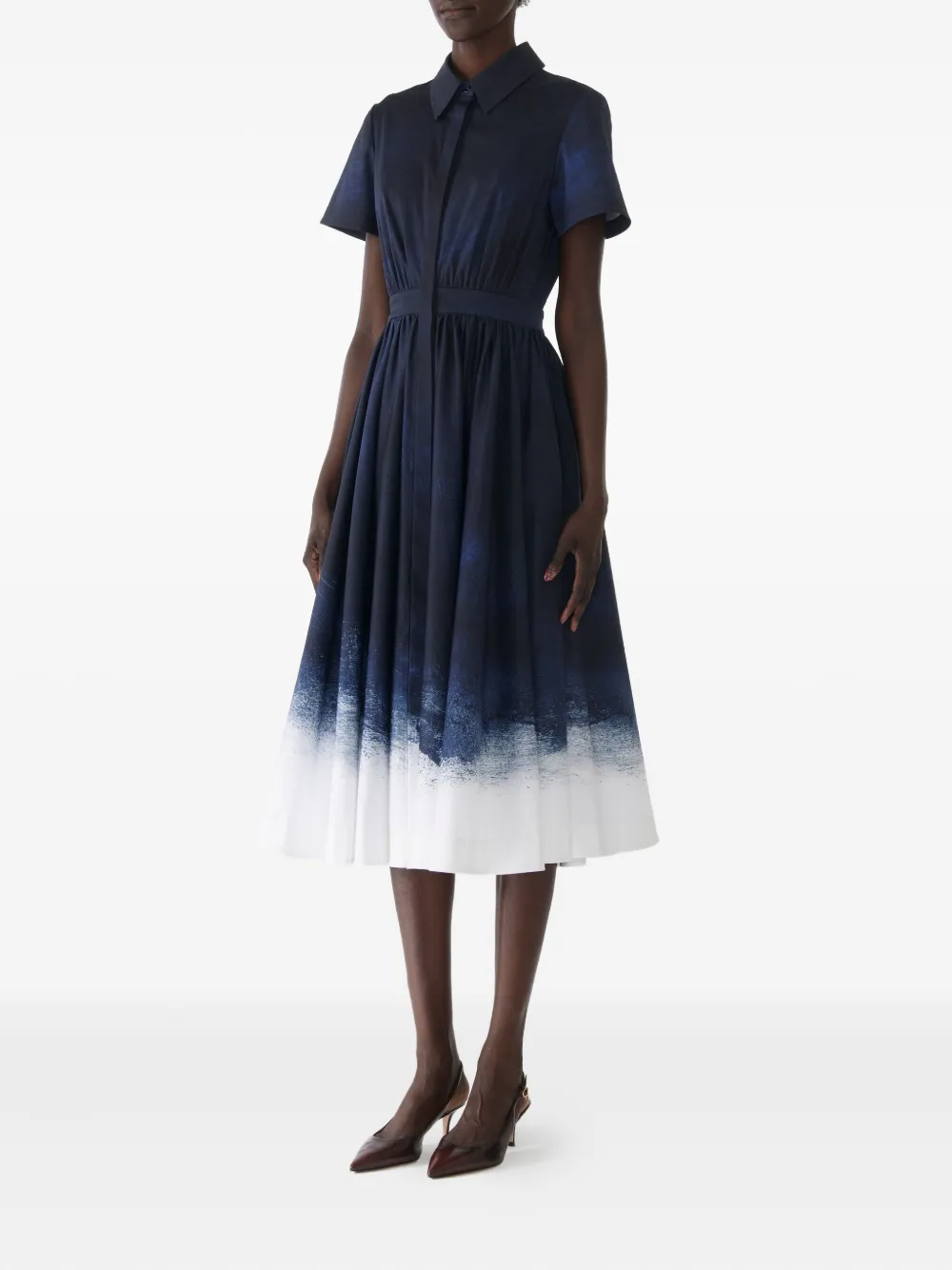 Jason Wu Collection printed shirt dress Blauw