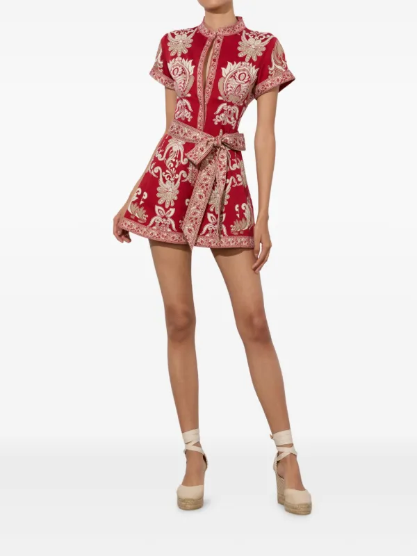 Alice + Olivia Lucy ジャンプスーツ | レッド | FARFETCH JP