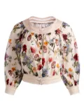 alice + olivia Cherelle gathered blouse - Neutrals