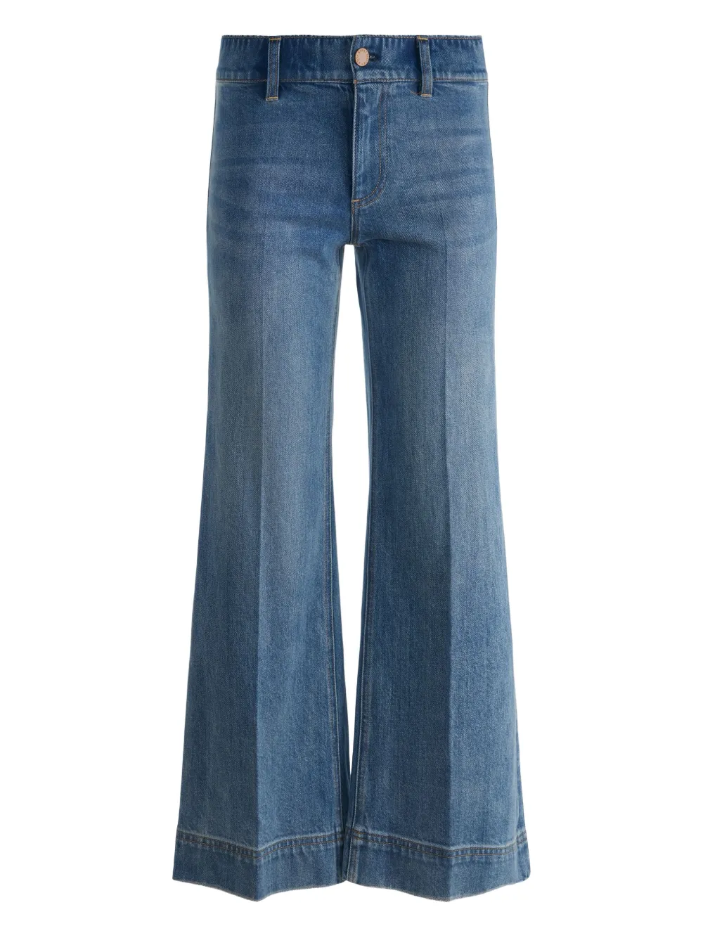 alice + olivia wide-leg cropped jeans | Blue | Image 1
