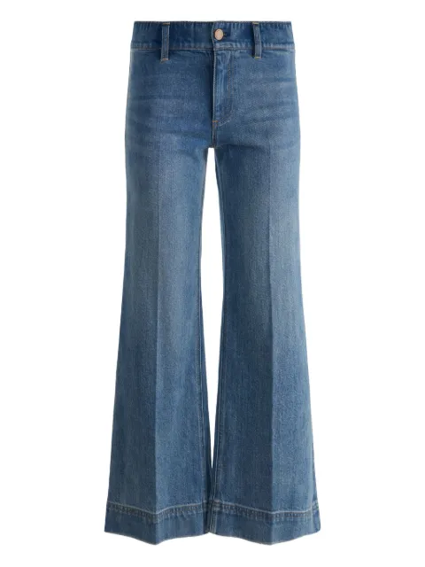 alice + olivia wide-leg cropped jeans