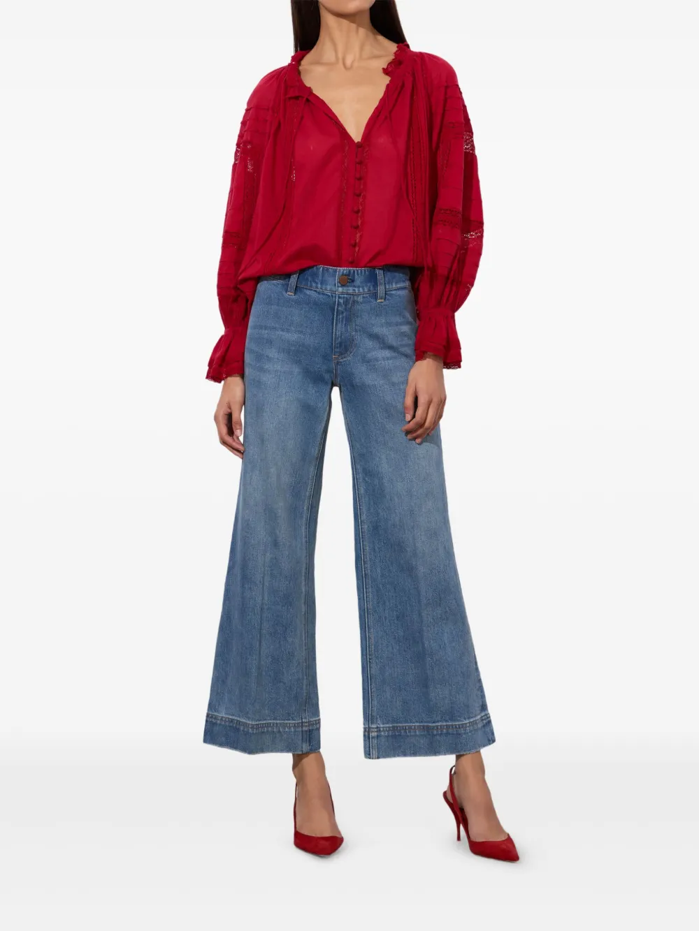 alice + olivia wide-leg cropped jeans | Cropped Jeans | Image 2