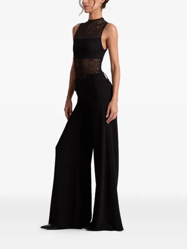 burgundy bodycon lace dress Rosaria | Burgundy Lace Bandeau Midi Dress With Scarf-Detail main image 1