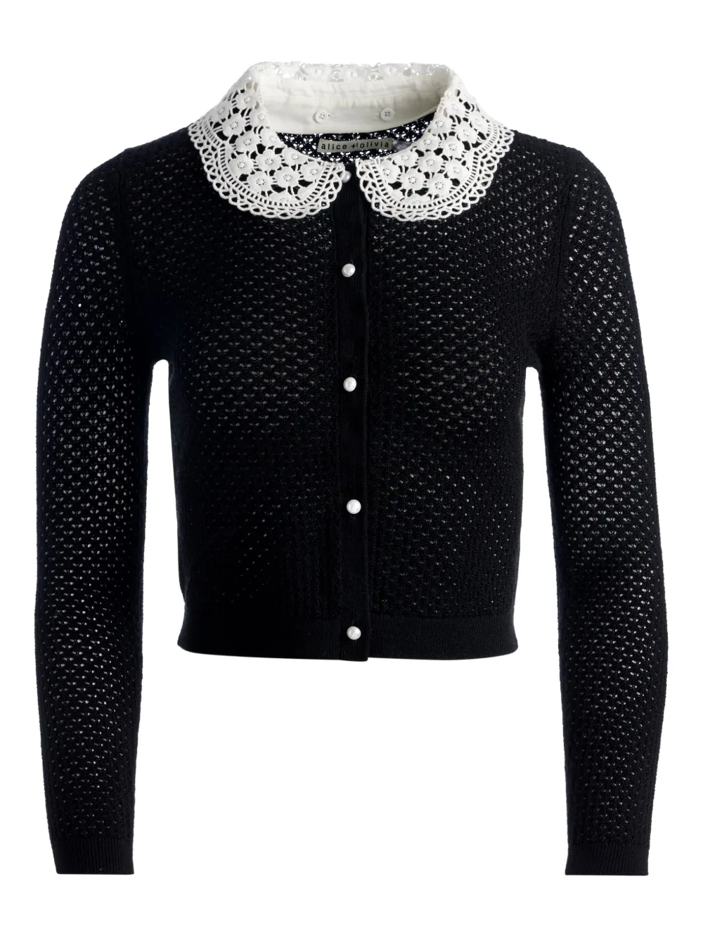 crochet-collar cardigan