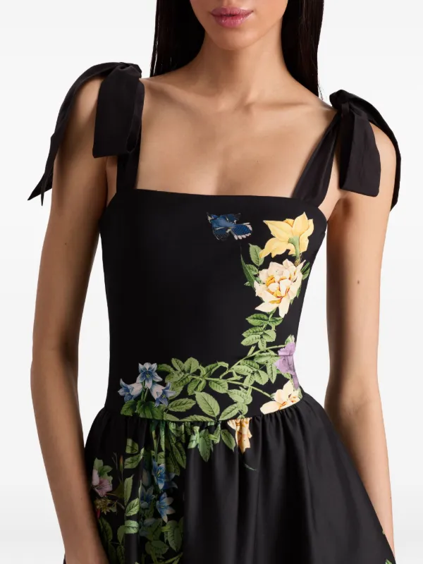 Alice + Olivia フローラル ドレス | ブラック | FARFETCH JP