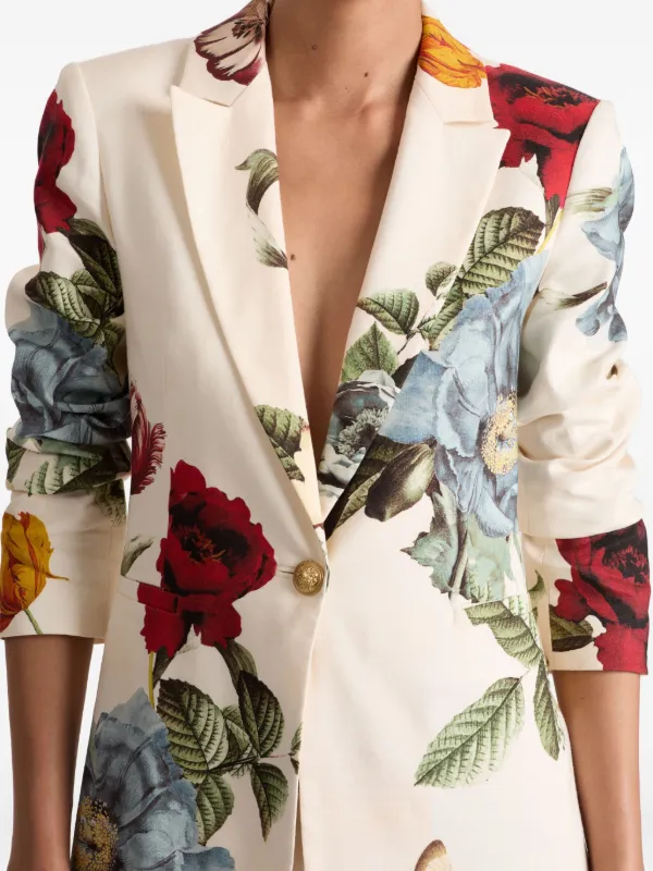 Alice + Olivia フローラル ジャケット | ホワイト | FARFETCH JP