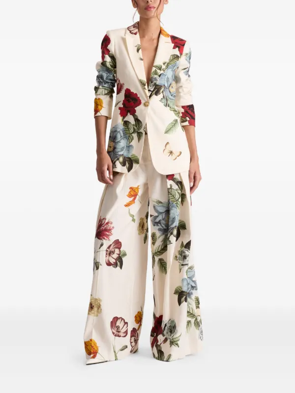 Alice + Olivia フローラル ジャケット | ホワイト | FARFETCH JP