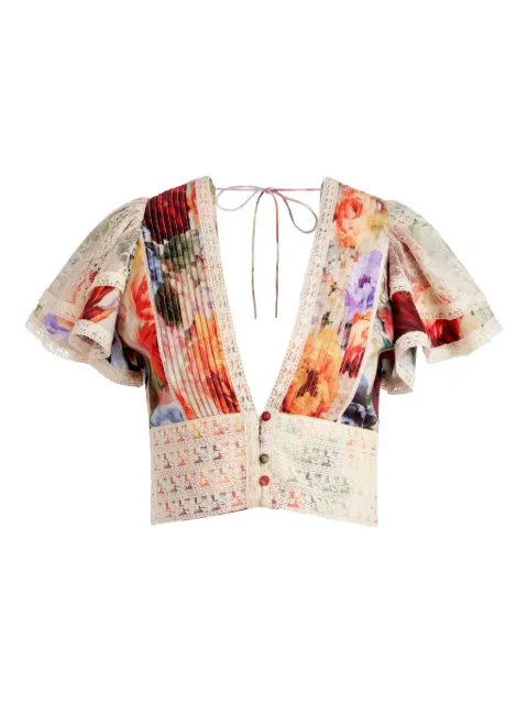 alice + olivia بلوزة 'كيلي' بطبعة زهور