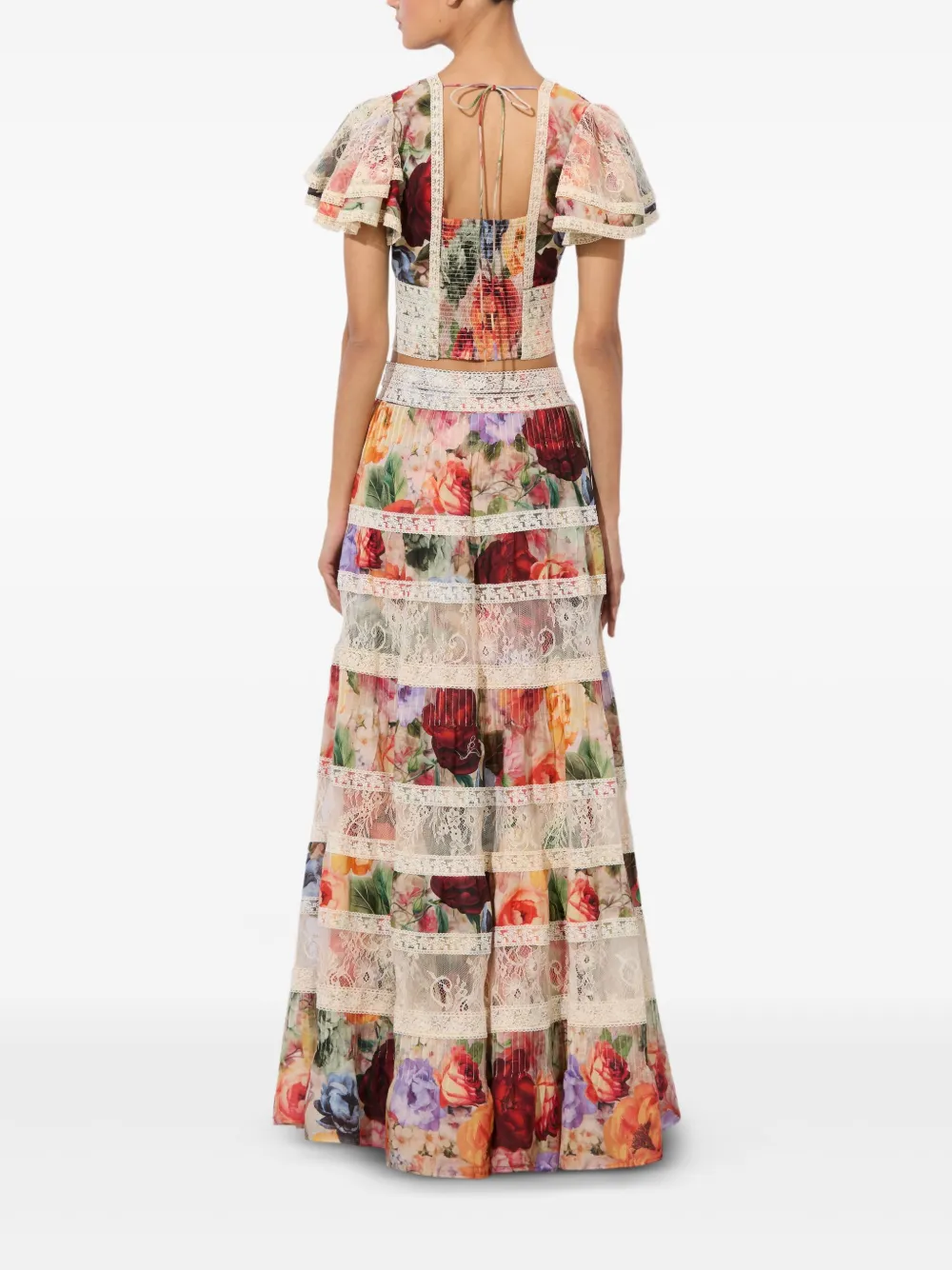 alice + olivia Keeley blouse met bloemenprint Beige