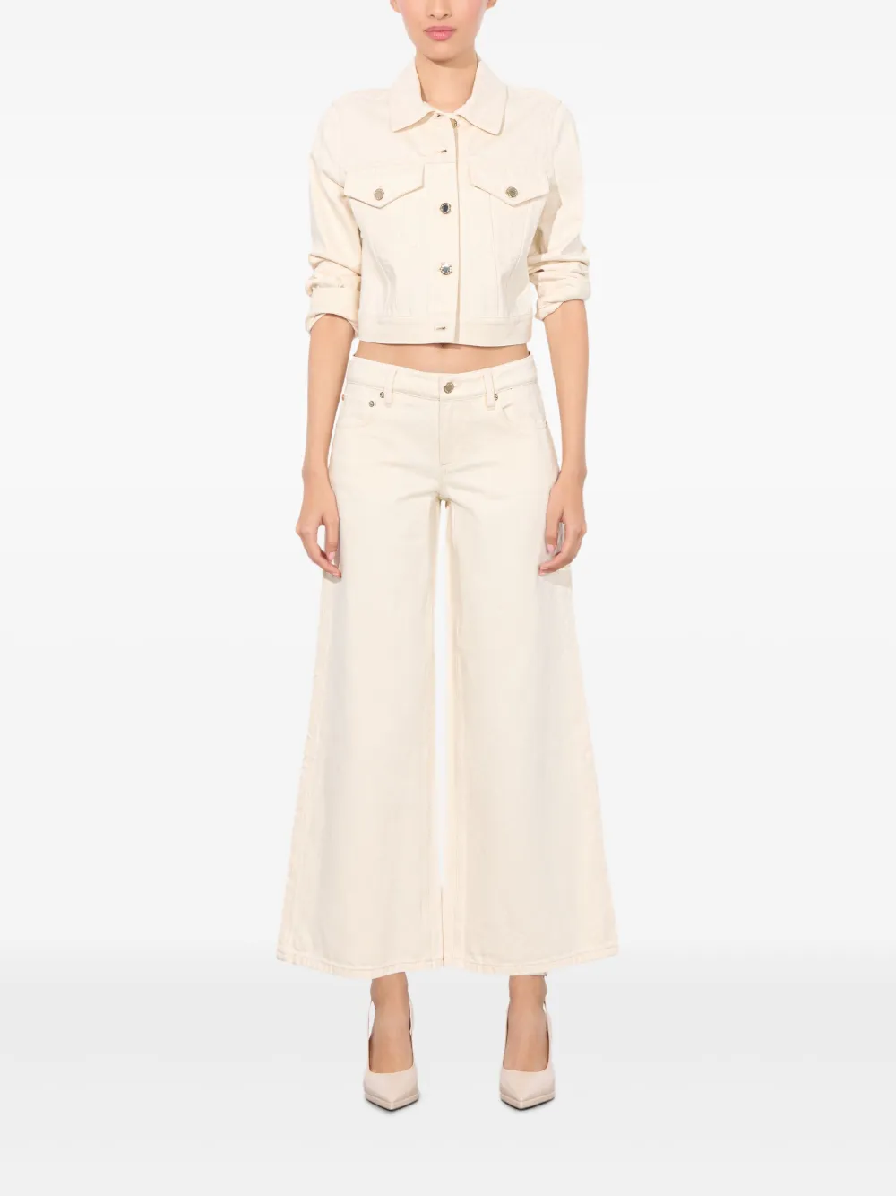 Alice + olivia Amazing cropped jeans - Beige