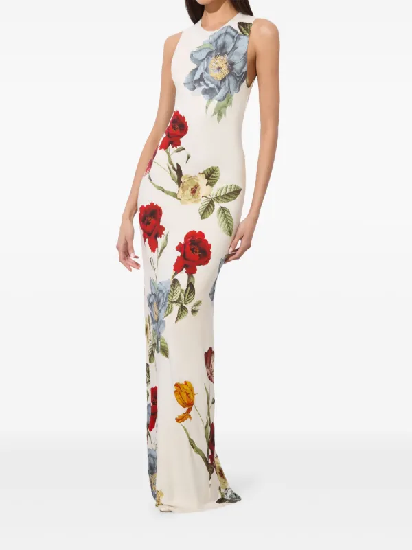 Alice Olivia Delora floral-print Maxi Dress White FARFETCH PH