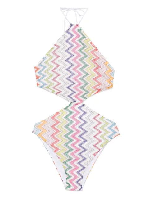 Missoni zigzag halterneck swimsuit