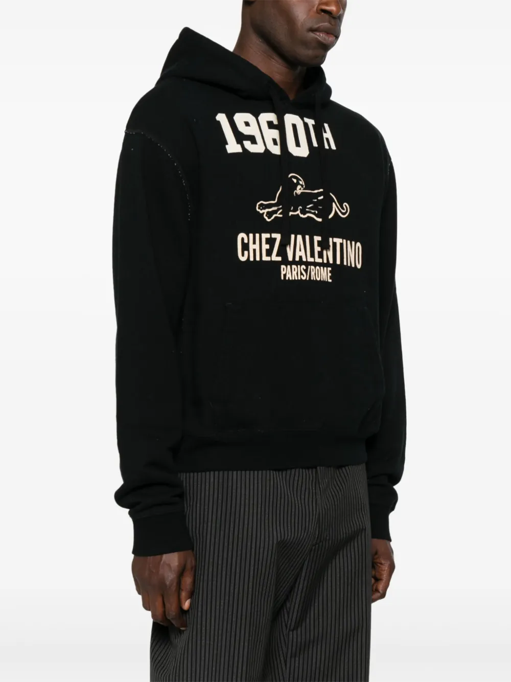 Valentino Garavani logo-print hoodie Zwart