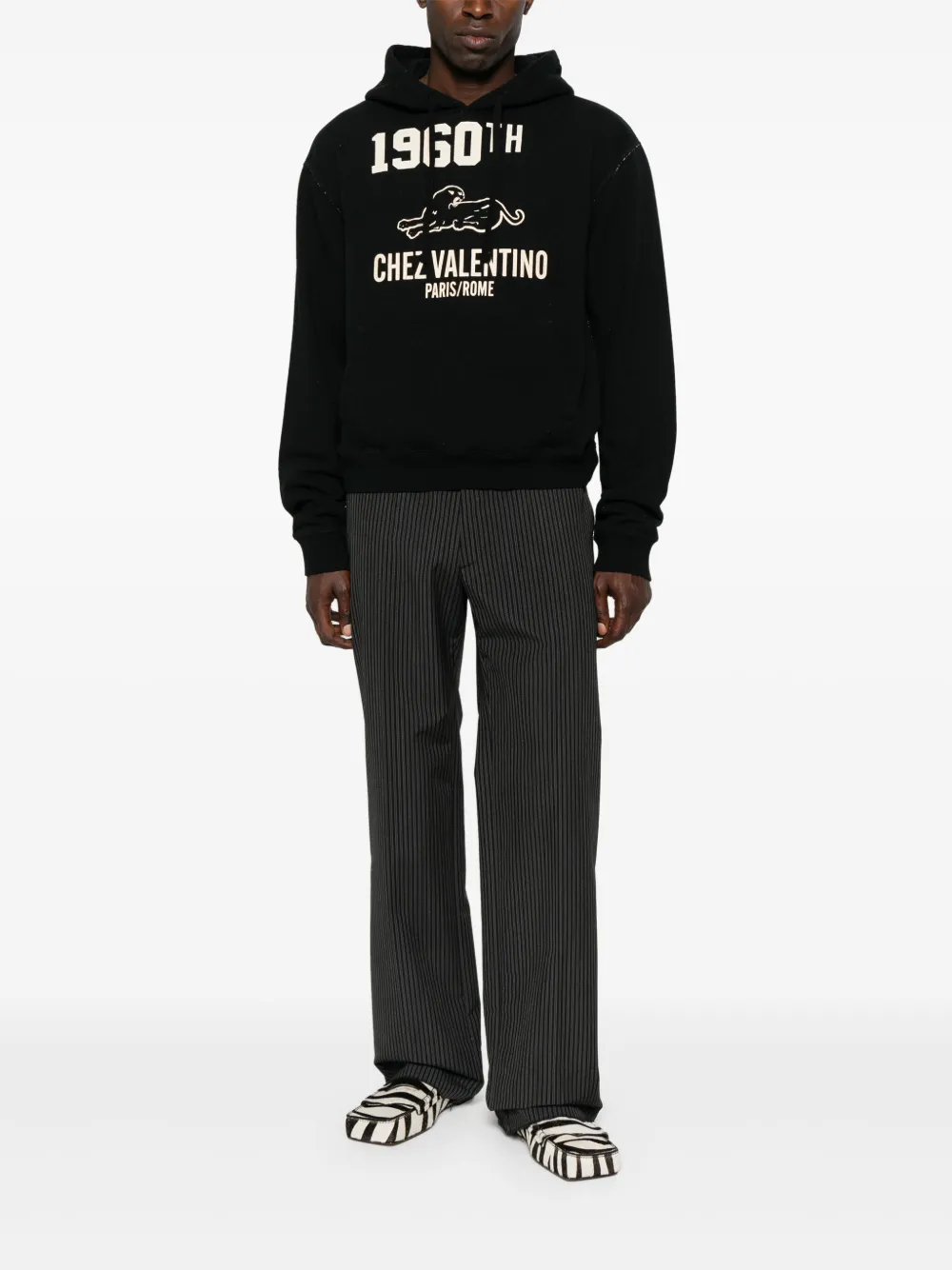Valentino Garavani logo-print hoodie Zwart