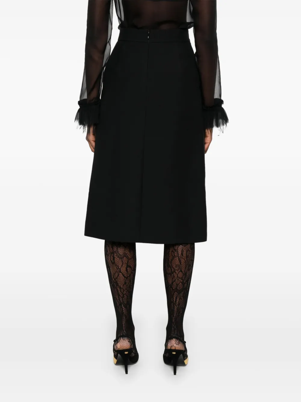 Valentino Garavani buckled skirt Zwart