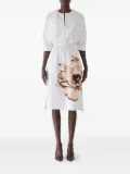 Jason Wu Collection floral-print elasticated-waist midi dress - White