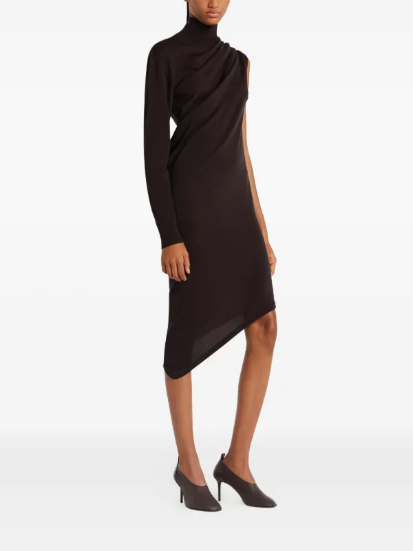 navy blue dress for baby girl BCBGMAXAZRIA Asymmetrical Turtleneck Dress main image 1
