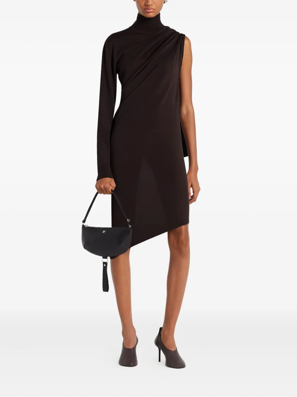 Courrèges Asymmetrische jurk - Bruin