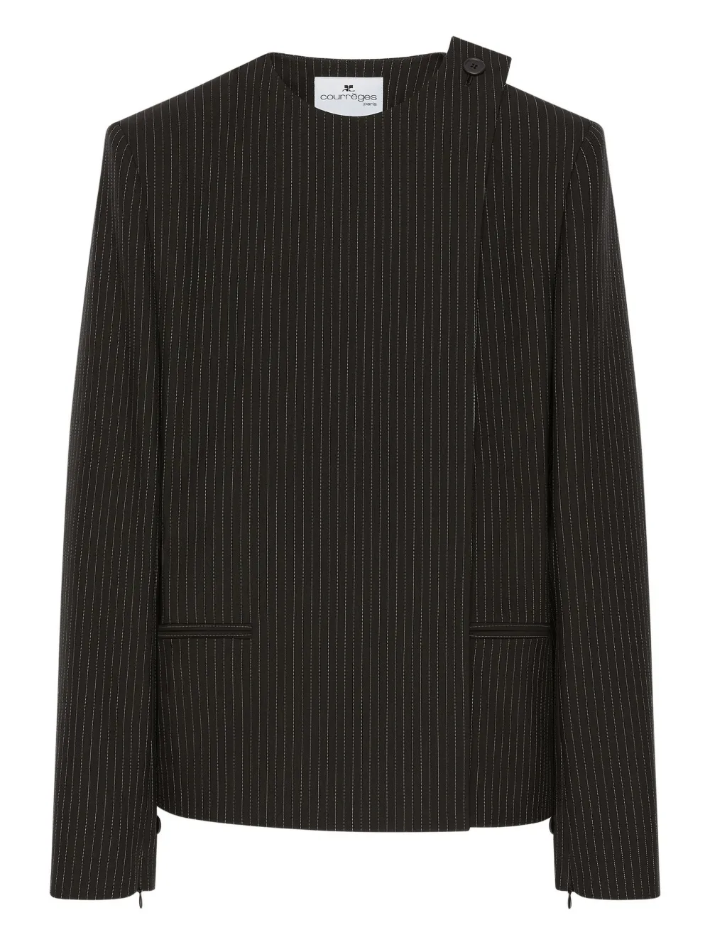 Courrèges Blazer met krijtstreep Zwart