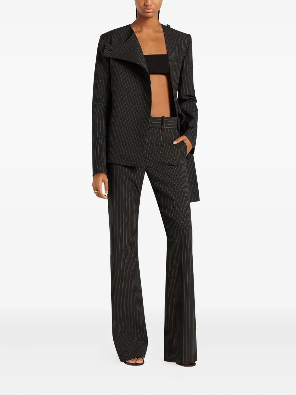 Courrèges Blazer met krijtstreep Zwart