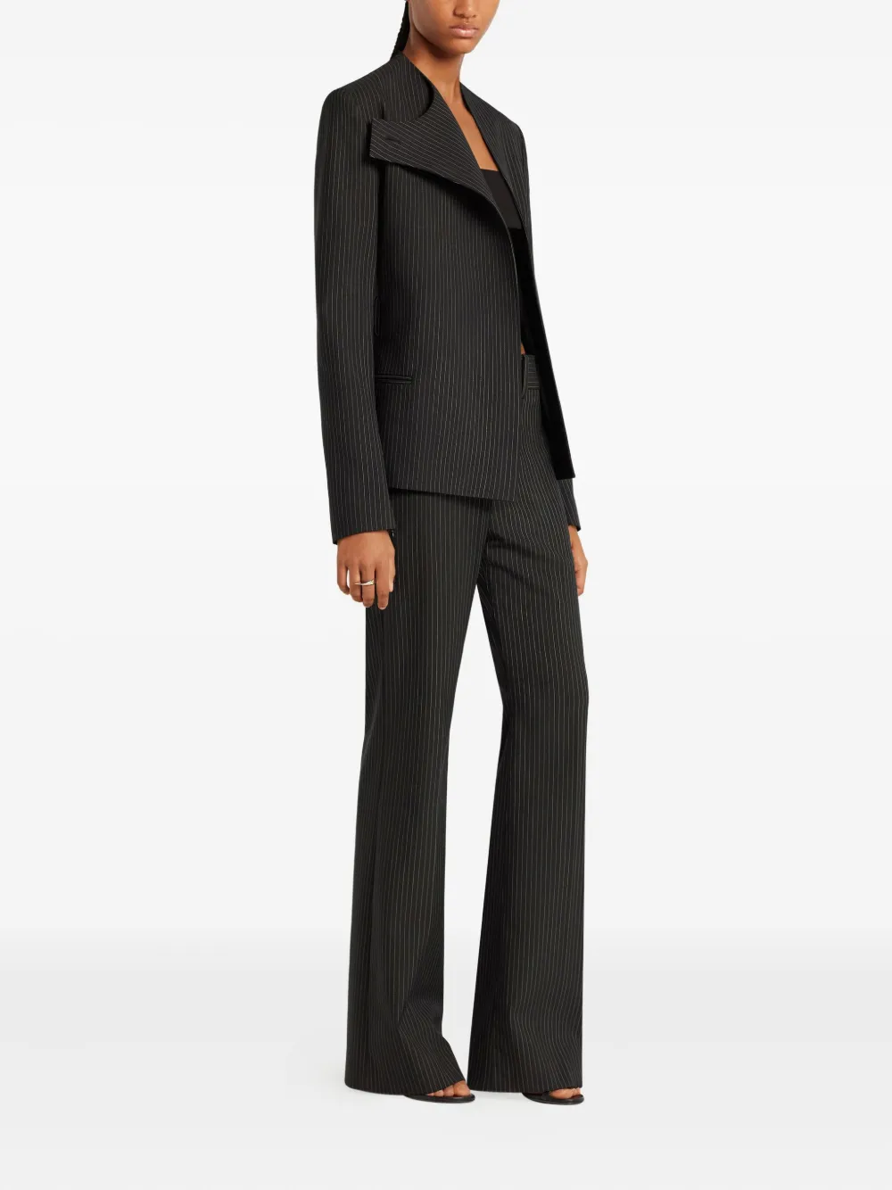 Courrèges Blazer met krijtstreep Zwart