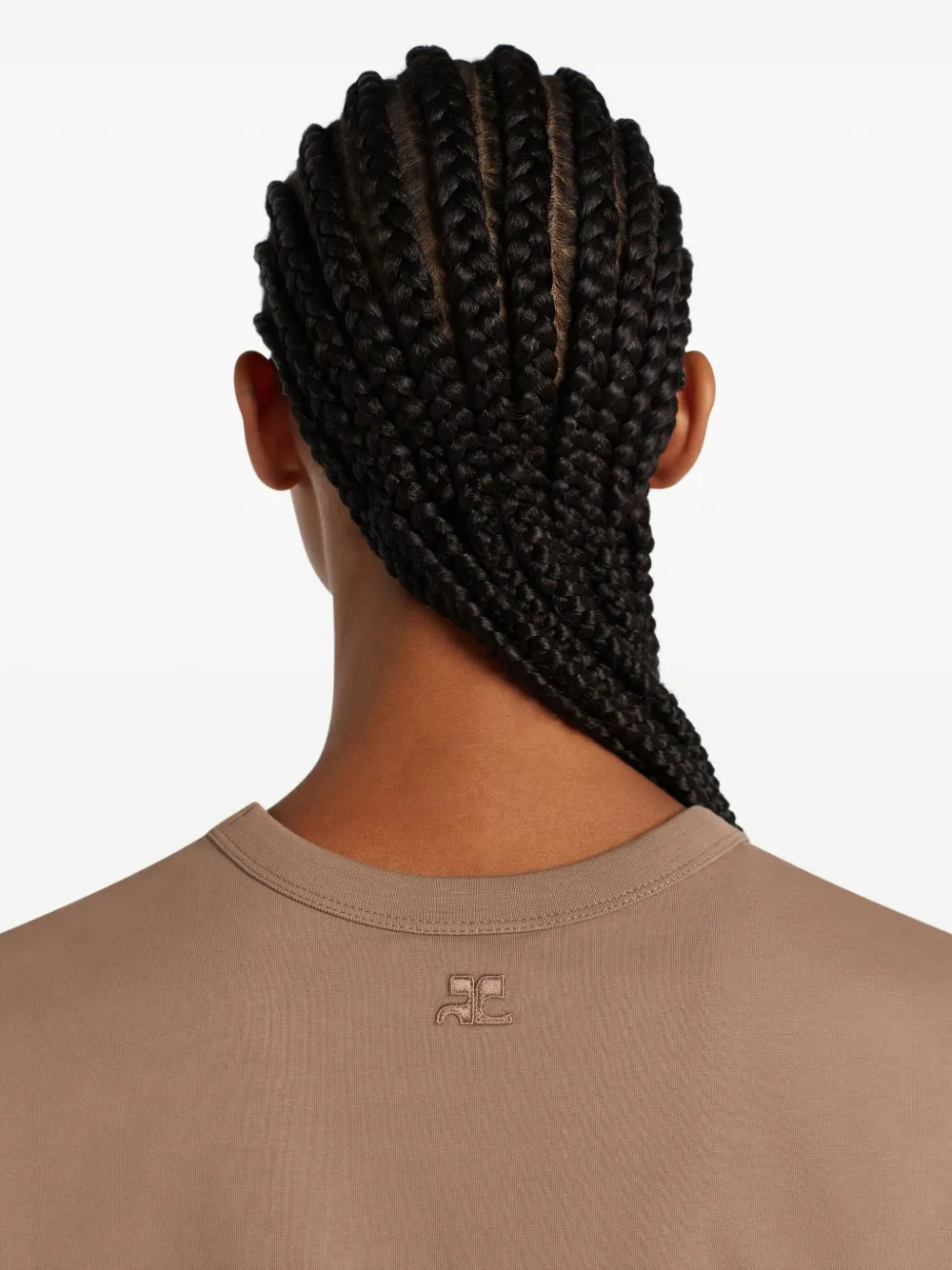 Courrèges Katoenen jersey T-shirt Bruin
