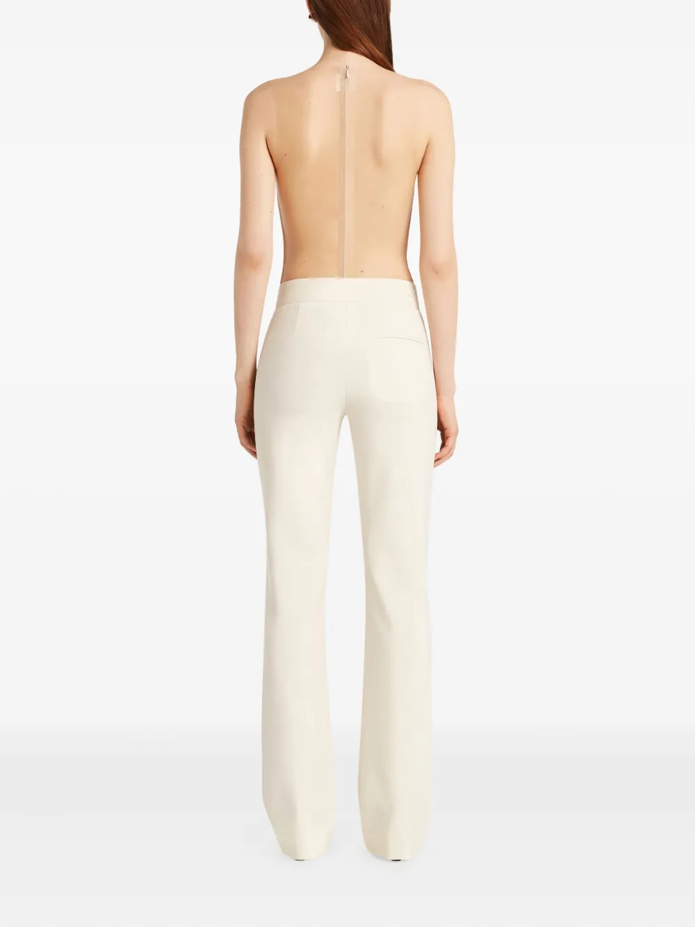 Courrèges Body met doorzichtig vlak Beige