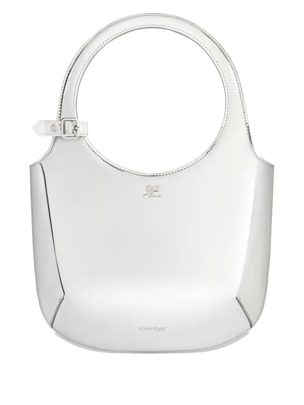 Courrèges Schoudertas met metallic-effect Grijs