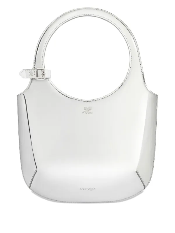 Courrèges Metallic Shoulder Bag in Grey