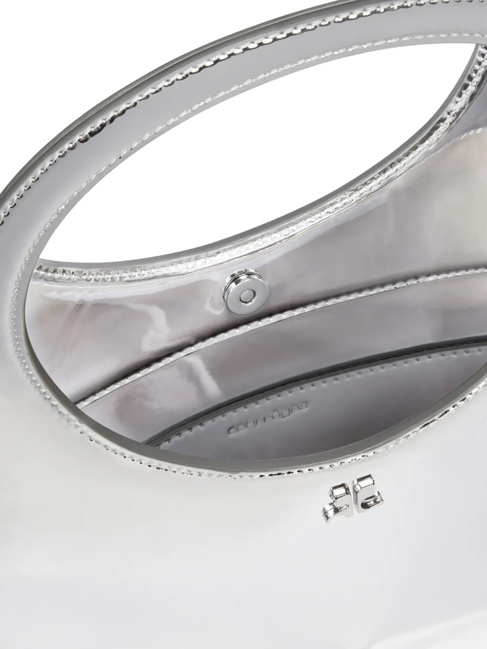 Courrèges Schoudertas met metallic-effect Grijs