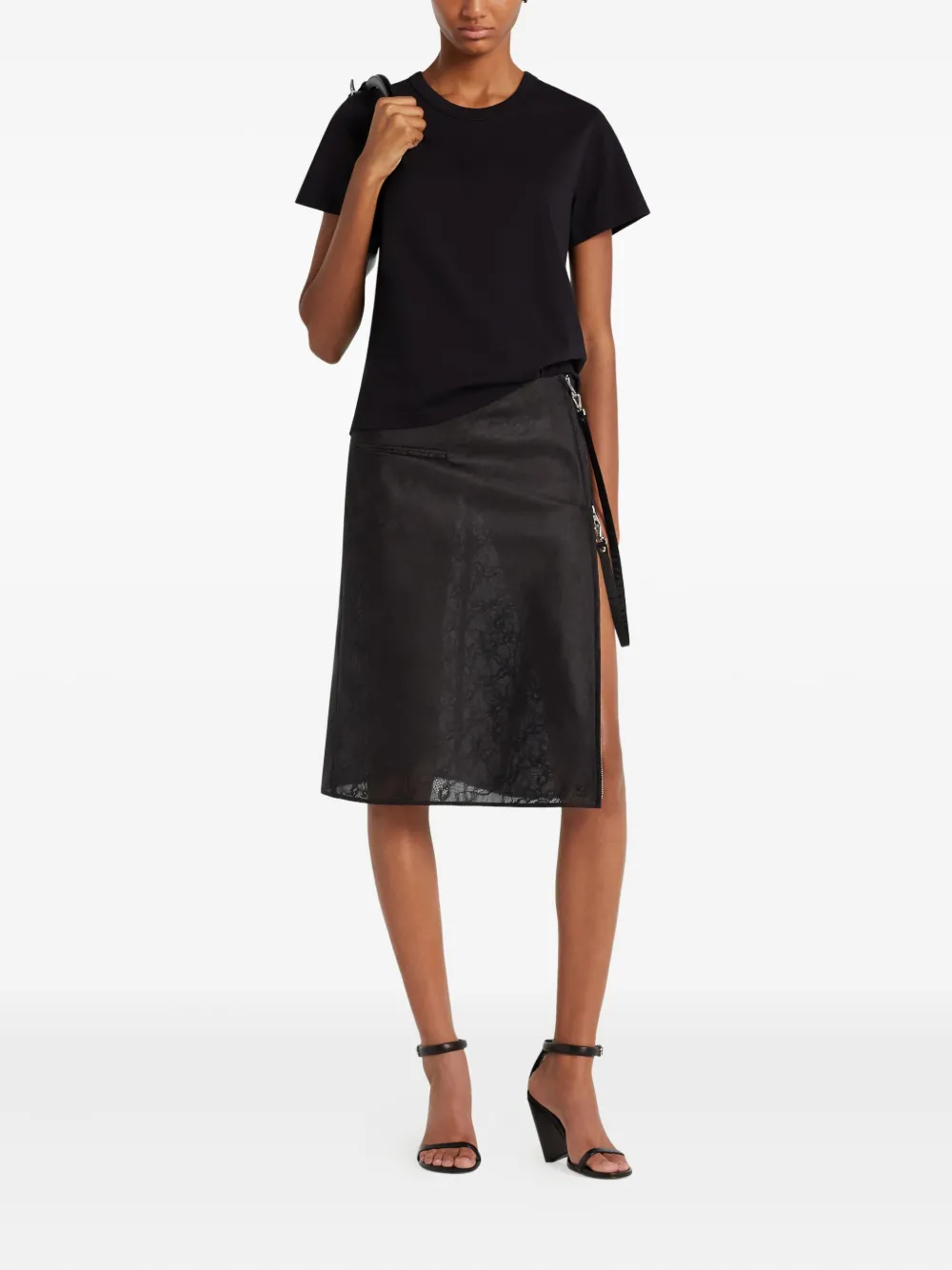 Courrèges Katoenen T-shirt Zwart