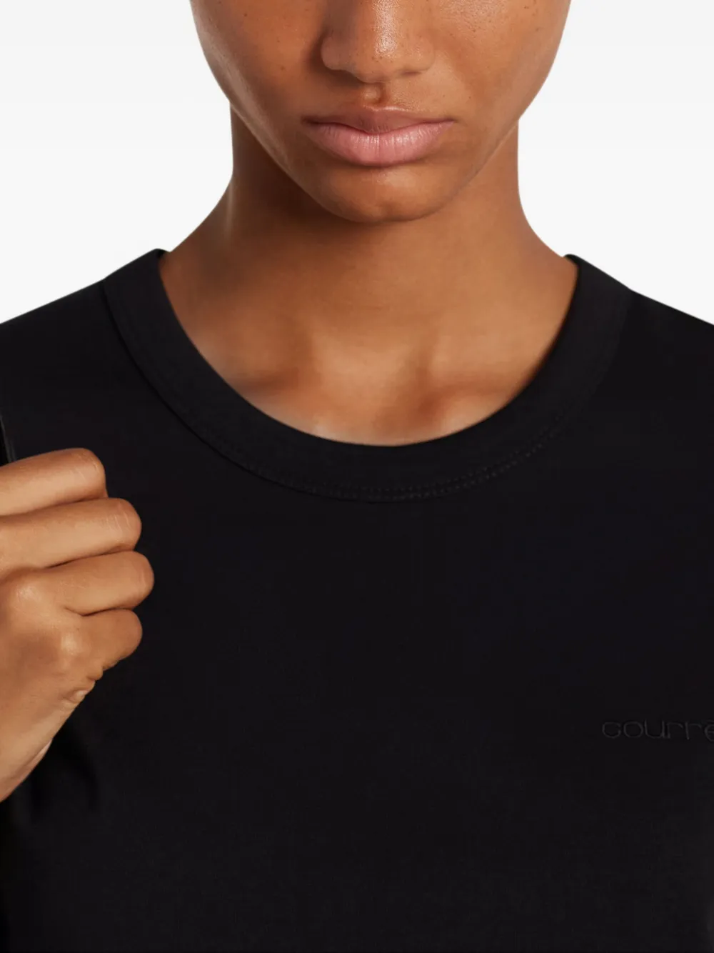 Courrèges Katoenen T-shirt Zwart