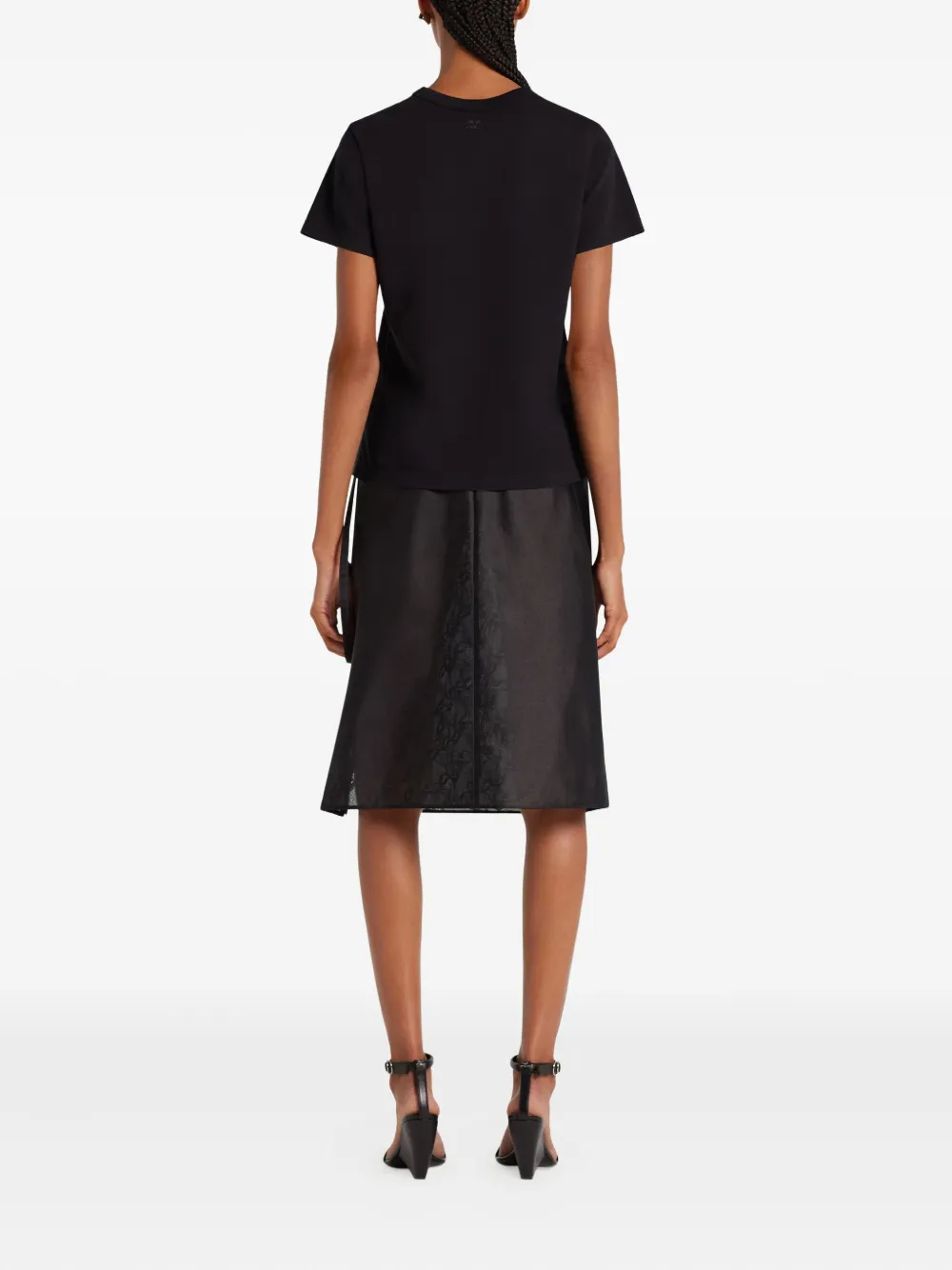 Courrèges Katoenen T-shirt Zwart