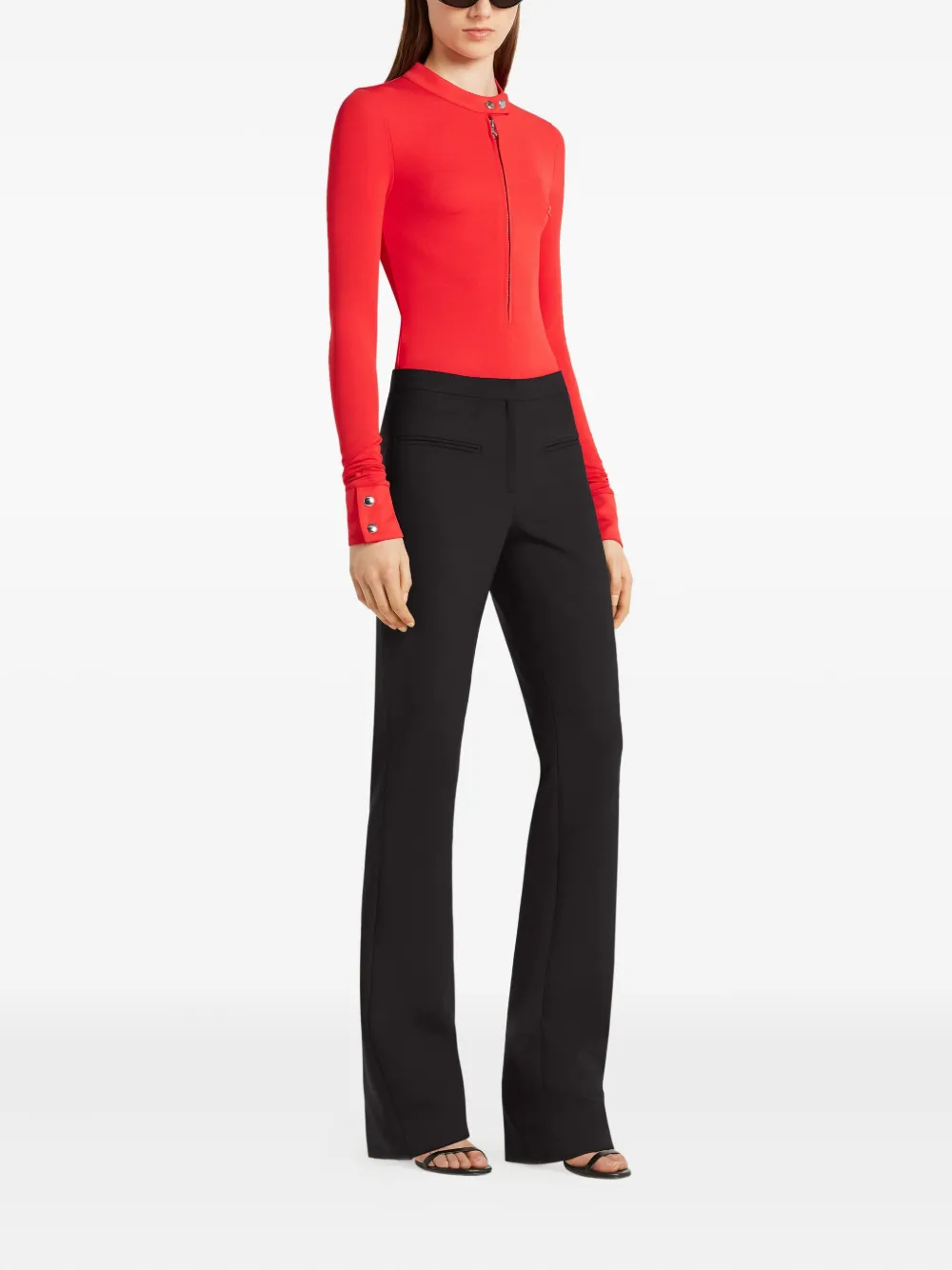 Courrèges Romper met rits Rood