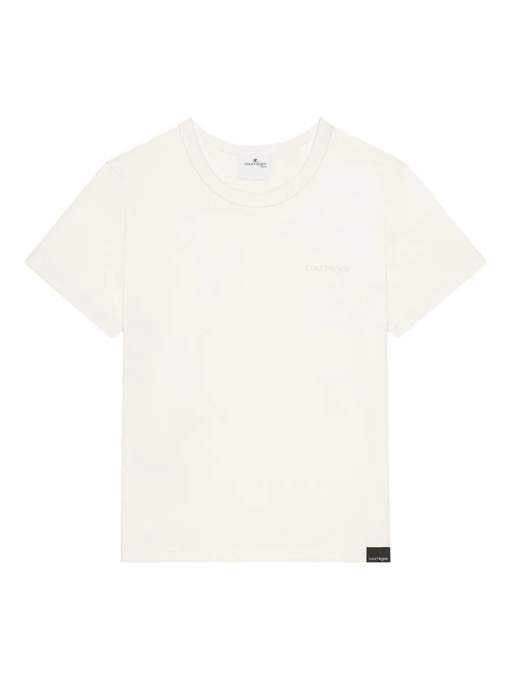 Courrèges crew-neck logo t-shirt Wit