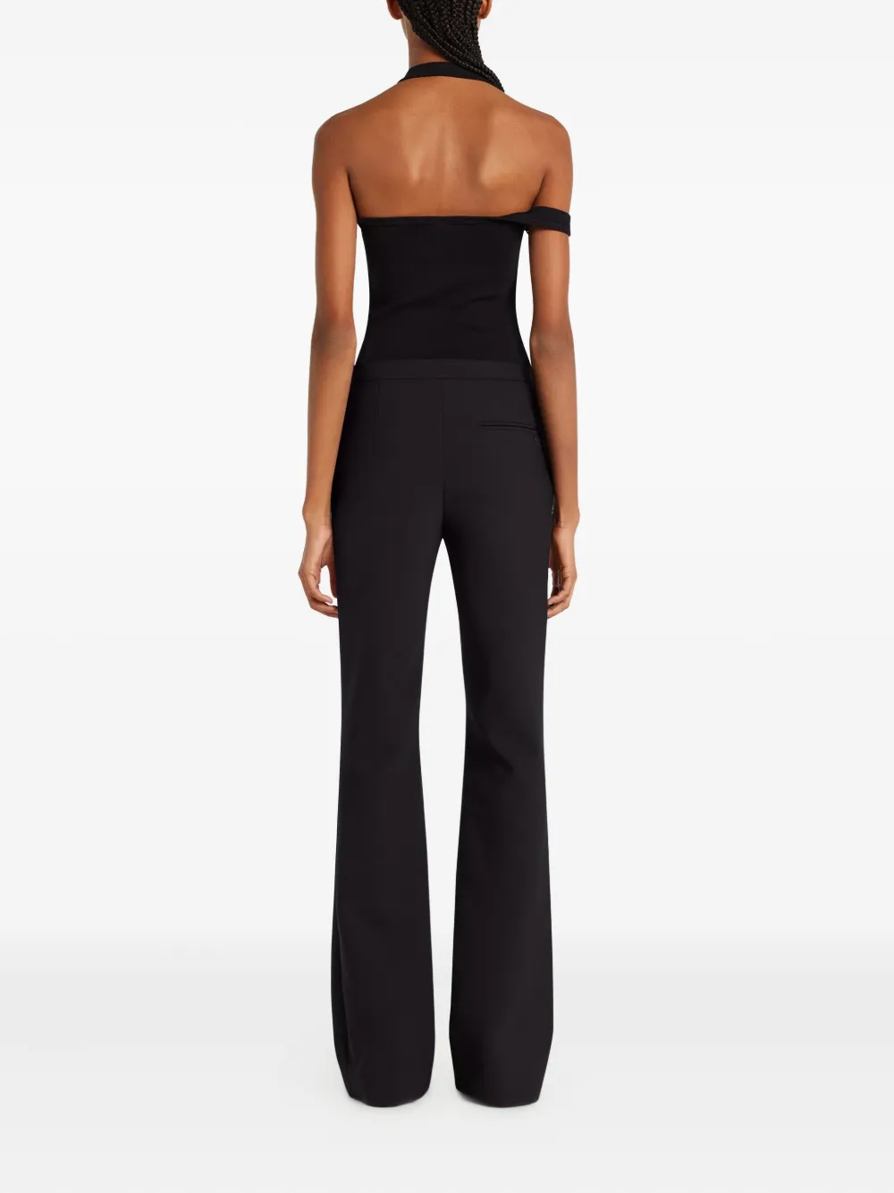 Courrèges asymmetric strap tank top Zwart